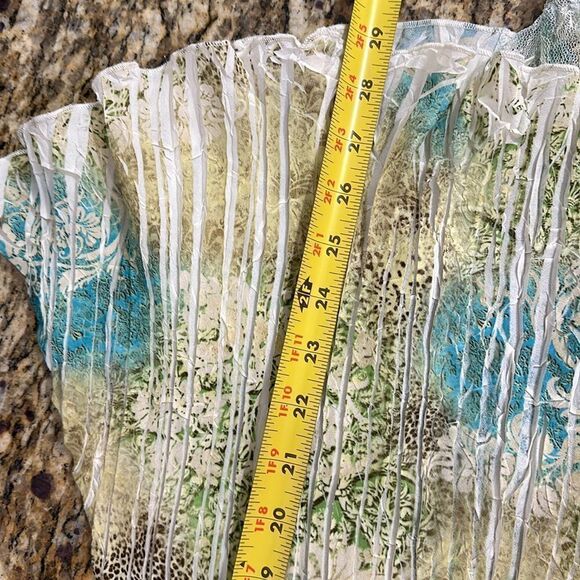 Komarov 3/4 Sleeve Crinkle Tie Up Back Tunic Mini Dress Size S - Picture 6 of 6